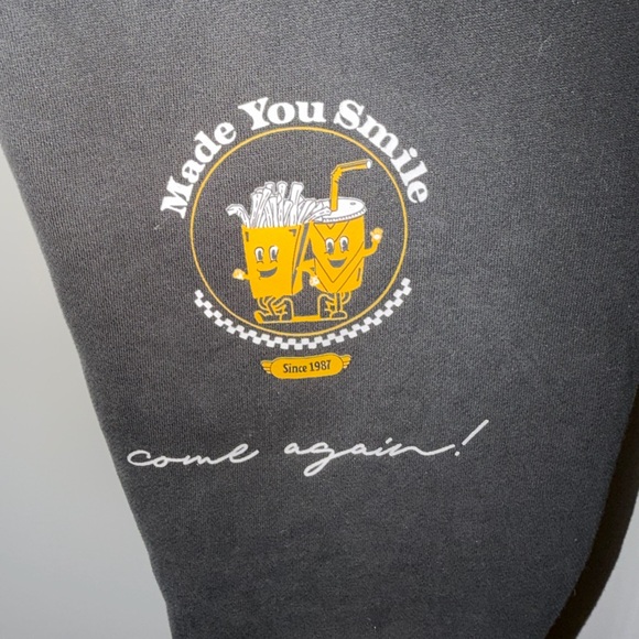 The Mayfair Group “Made You Smile” Sweatpants! size S/M women’s! Black. - Picture 9 of 11